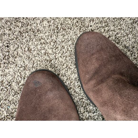 Josef Seibel Steampunk Size 36 US 5.5 Suede Fur Lined Brown Heel Zipper Booties - Picture 7 of 8